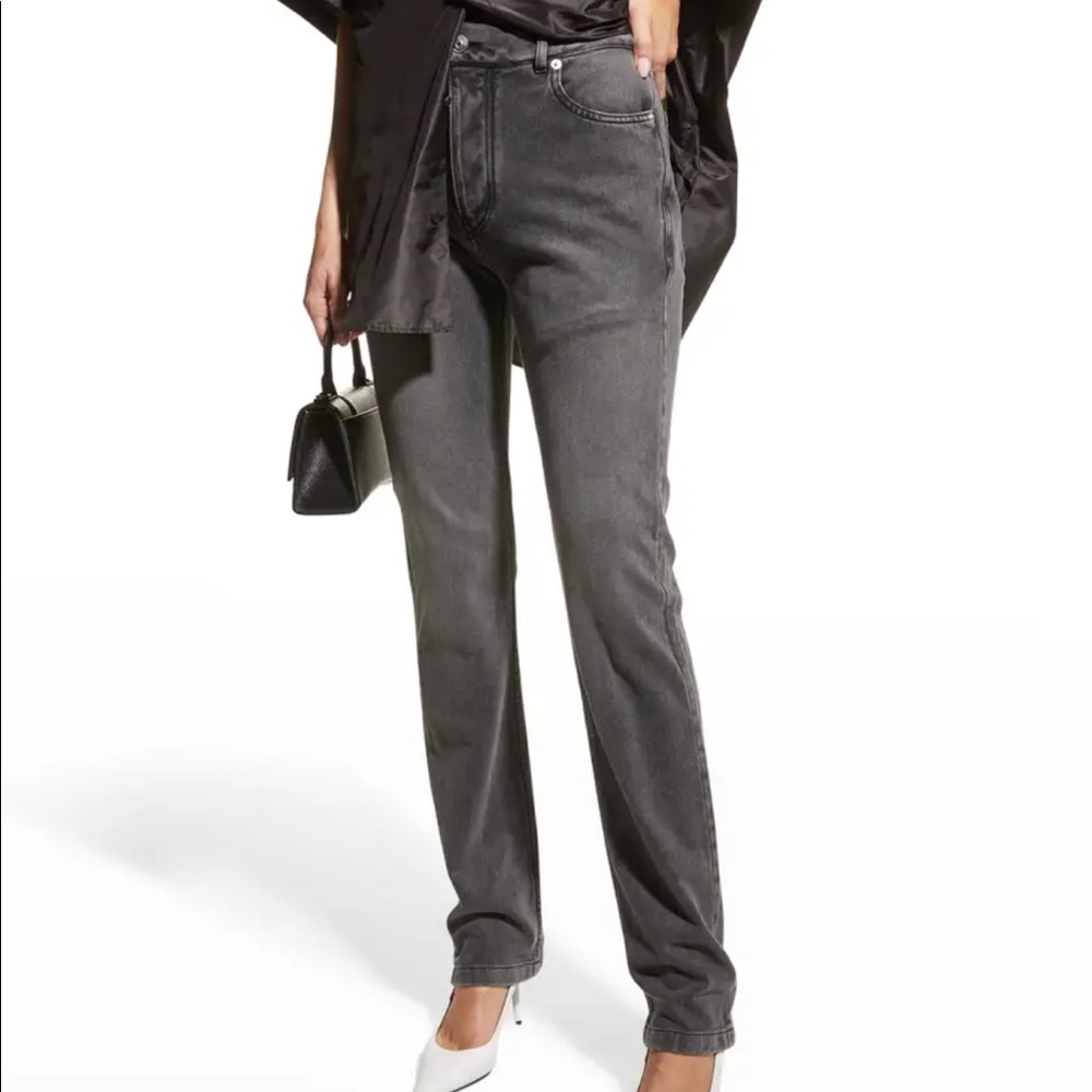 NWT Balenciaga Trompe L'Oeil Straight-Leg Jeans Sz XS